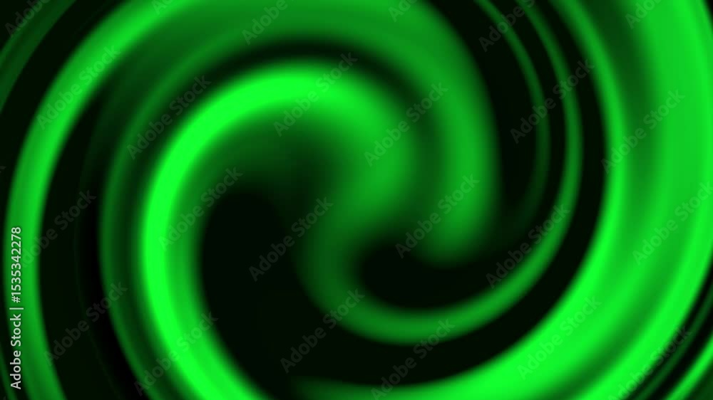 Poster abstract animated background featuring swirling neon green light waves in seamless motion, creating 