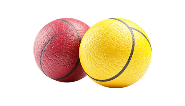 Isolated Volleyball Ball for Sports Design on Transparent PNG,  Isolated on Transparent Background