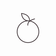 simple orange fruit icon sign vector