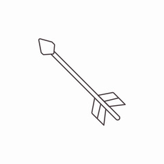 single hunting arrow icon sign vector