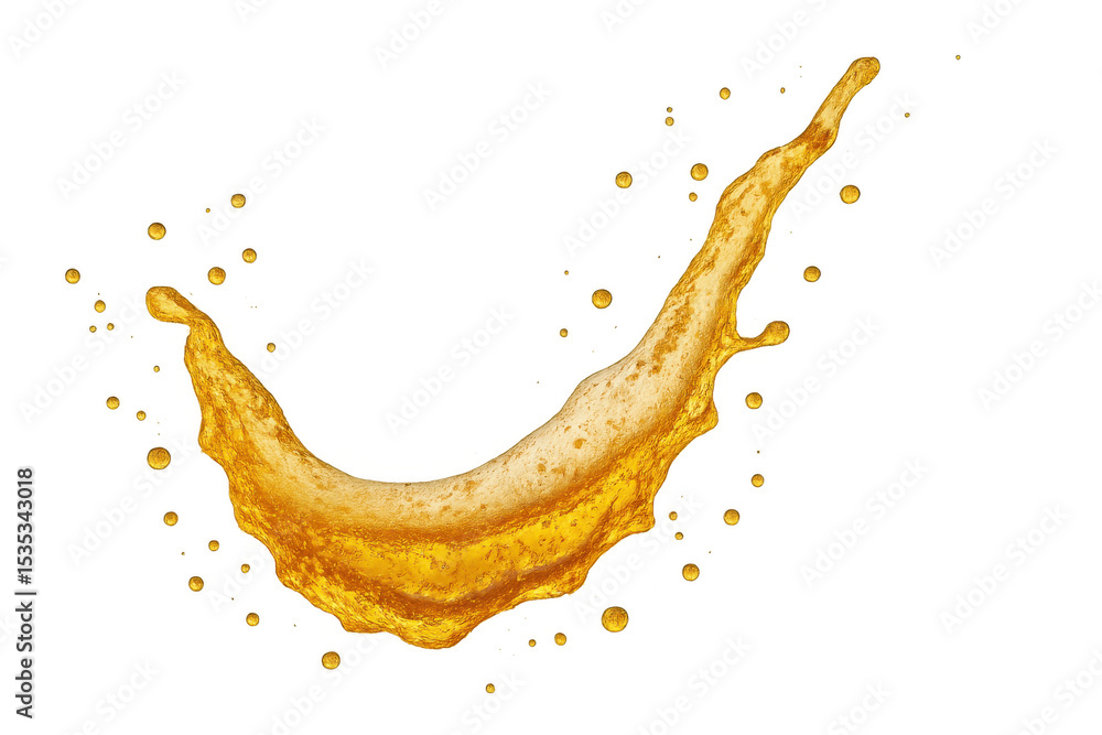 Poster vivid orange juice dynamic splashing, creating curved liquid patterns representing fresh, energetic 