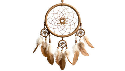 Dream catcher decoration on transparent background