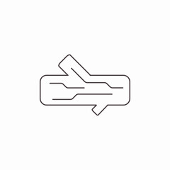 wooden log drawing icon sign vector