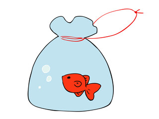 金魚巾着