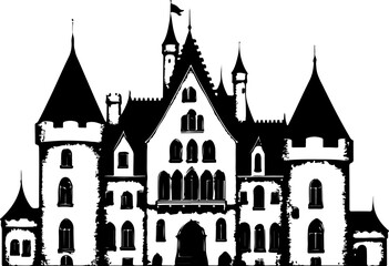 Fototapeta premium vector illustration of castle