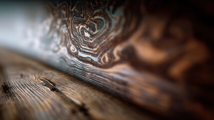 Wooden wall floor detail