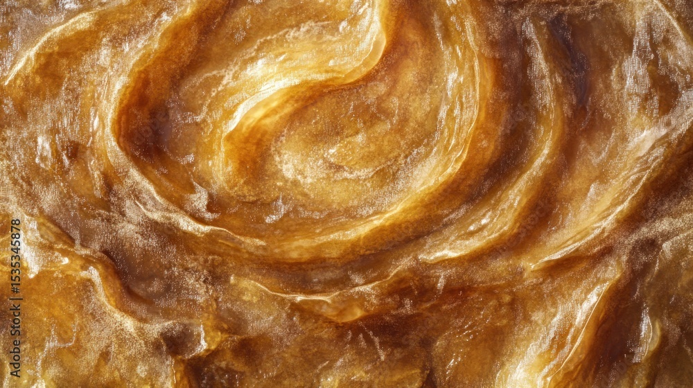 Poster warm golden swirls creating a textural abstraction with light and shadow