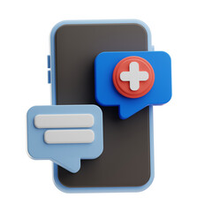 Fototapeta premium Medical Chat App Icon