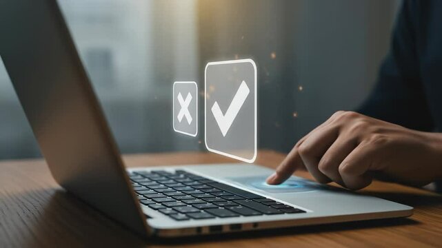 Online Decision Making: Right or Wrong? Choosing Options on Laptop, Digital Agreement & Confirmation Concepts