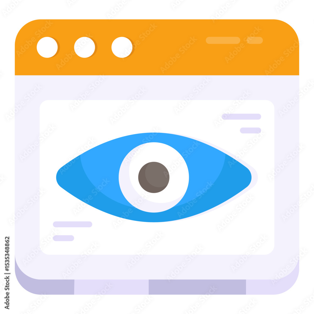 Poster website showing eye icon visual data surveillance privacy security monitoring system online interfac