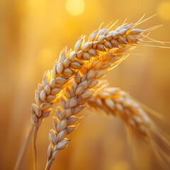 Wheat Spike Close-Up on a Grain