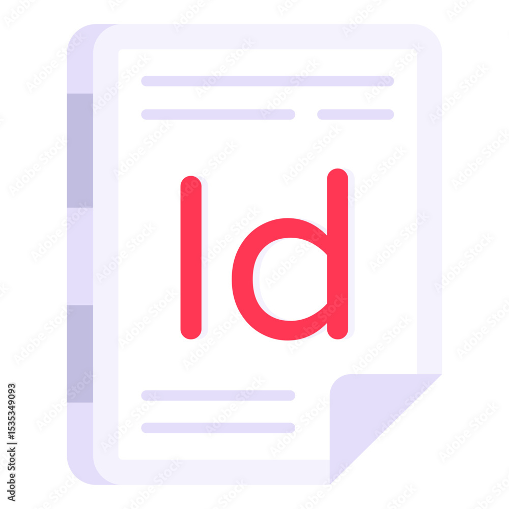 Aufkleber id file format vector illustration graphic design type document icon flat symbol presentation white 