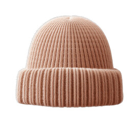 Cozy knitted beanie with ribbed pattern for stylish cold-weather wear