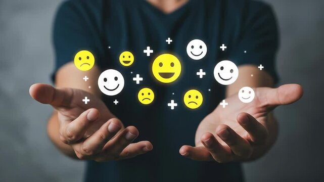 Customer Feedback: Happy & Sad Emoticons, Customer Satisfaction, Reviews, Customer Experience, Mood Measurement