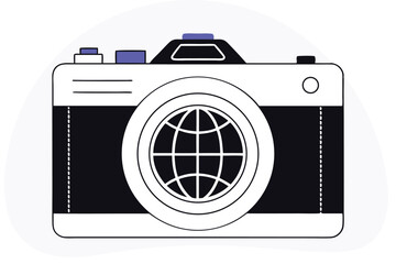 World photography day globe design august 19th celebration graphic