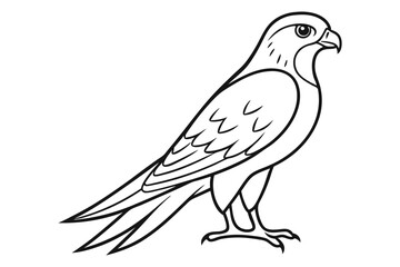 Obraz premium Graceful Kestrel Vector in Minimal Style