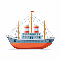 Vintage Steamship Illustration A Classic Vessel Design