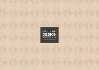 Elegant Beige Floral Pattern Design with Ornate Details