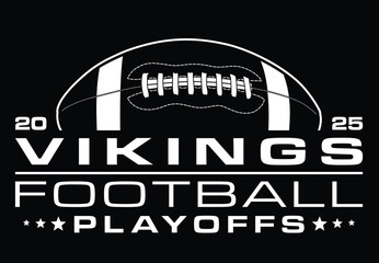 Vikings Football Playoffs Design is a modern graphic design for your Vikings football team playoff game. This great for shirts and other products, promotions or advertising.