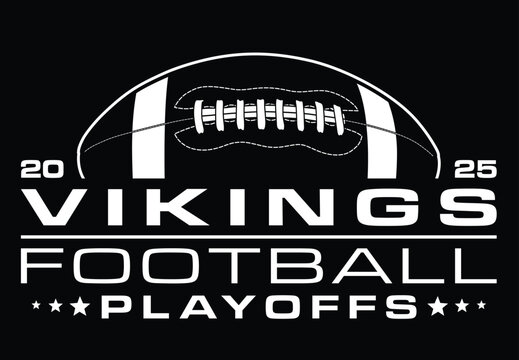 Vikings Football Playoffs Design is a modern graphic design for your Vikings football team playoff game. This great for shirts and other products, promotions or advertising.