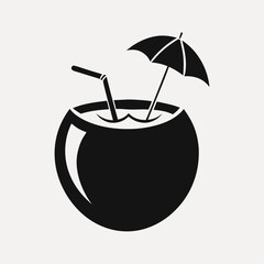 coconut cocktail on the beach