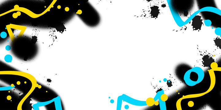 abstract sprayed graffiti frame illustration