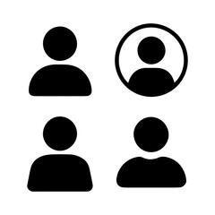 User Profile Icons: A clean, graphic representation of diverse user profiles, perfect for digital platforms, websites, and app interfaces, ensuring universal recognition.