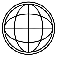Global Awareness Icon &ndash; Minimalist Line Art Vector