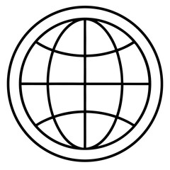 Global Awareness Icon &ndash; Minimalist Line Art Vector