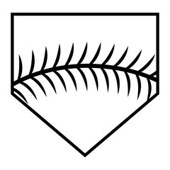 Baseball home plate icon vector. Baseball base illustration sign. Home Plate symbol. Baseball Logo. Baseball home web icon.