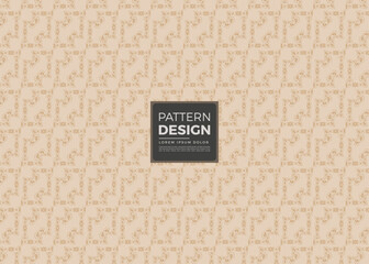 Beige Background with Brown Ornate Pattern Design