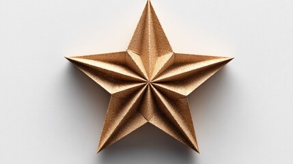 Fototapeta premium Ornate gold star origami design.