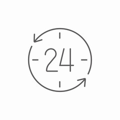 24 hours cycle icon sign vector