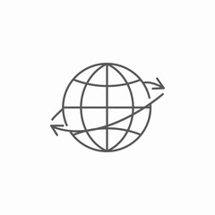 all around the world icon sign vector