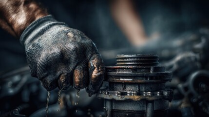 Engine repair hands