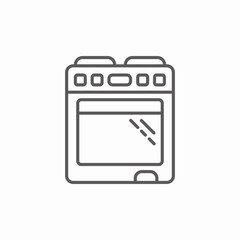 gas stove oven icon sign vector