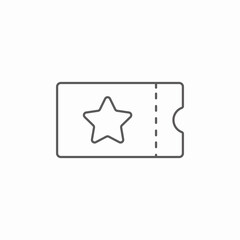 star ticket icon sign vector