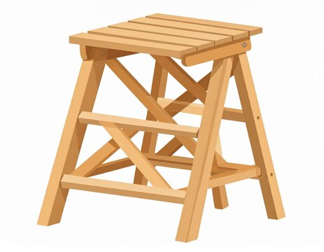 Simple Wooden Step Ladder Stand