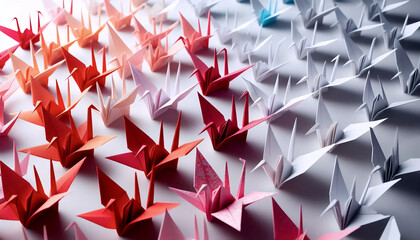 Origami Crane Series, Ai generated image