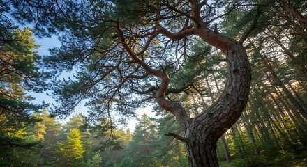 Fototapeta premium twisted pine tree