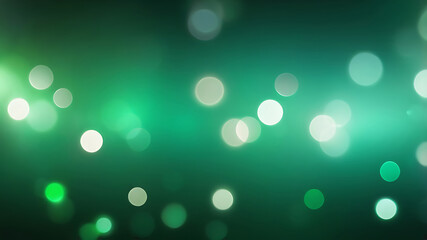 Modern green abstract background with glowing bokeh lights, soft gradient texture, smooth surface, elegant design elements, and festive decorative pattern | ai