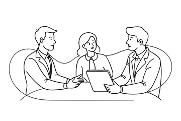 Business People Talking Sketch