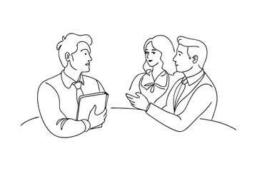 Team Discussion Outline Drawing