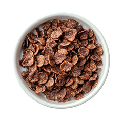 Obraz premium Chocolate cereal in a bowl a delicious breakfast