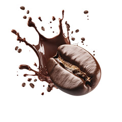 Coffee Bean Splash Dark Roast Rich Aroma