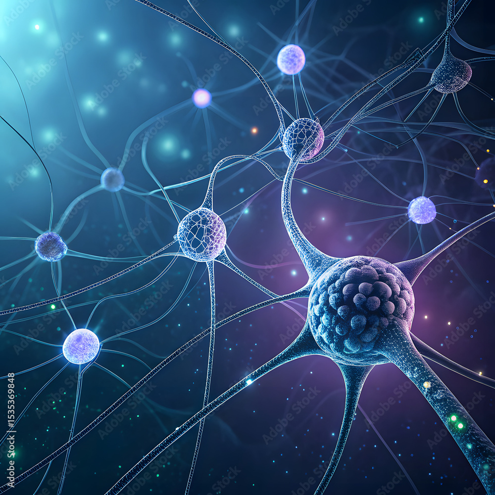 Poster artificial intelligence data clusters growing organically