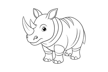 Fototapeta premium Animals outline line art, Animals coloring page bundle 