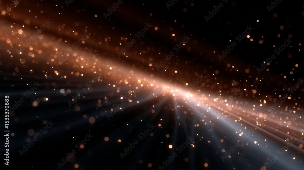 Poster stunning cosmic background with radiant light rays and sparkling particles. create a sense of wonder