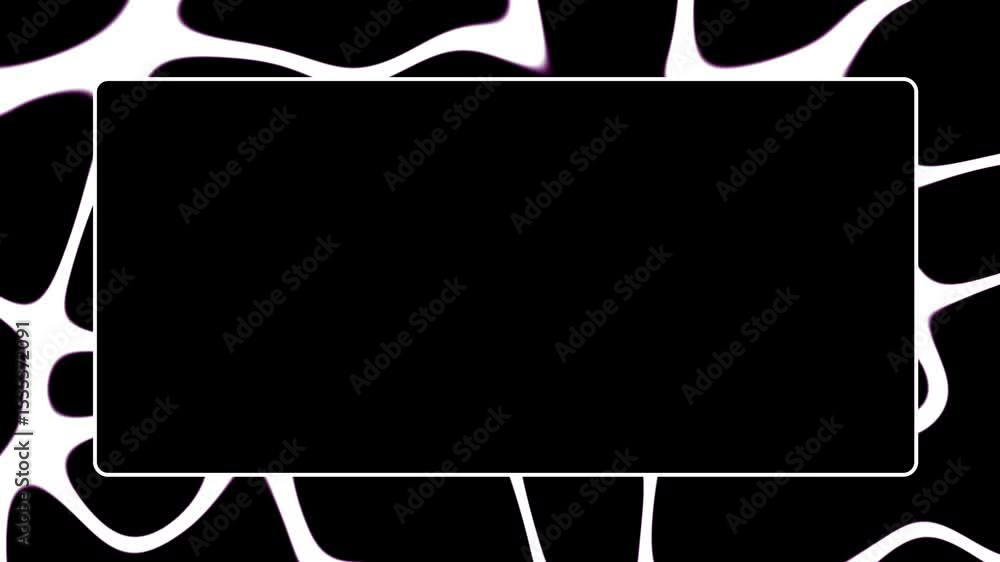 Aufkleber a glowing black hud frame with abstract white flowing liquid patterns creates a mesmerizing sci-fi i