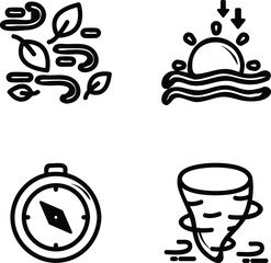  Weather and Season Doodle Icons and illustrations Pack